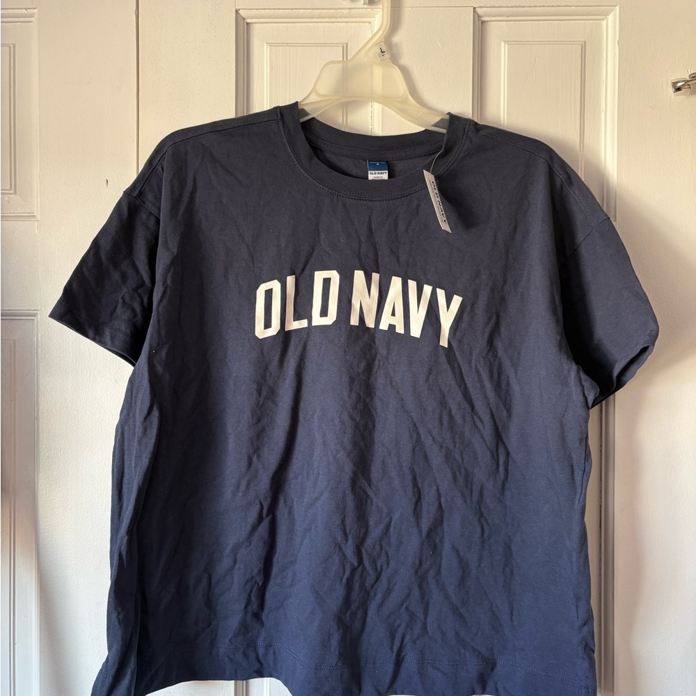 Old Navy Women’s Navy Blue Cropped T-Shirt